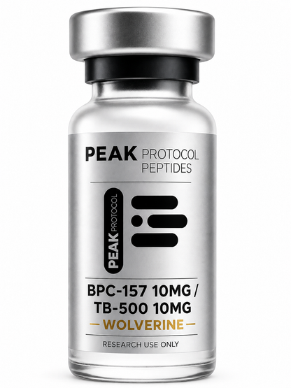 BPC 10mg + TB 10mg research use product bottle