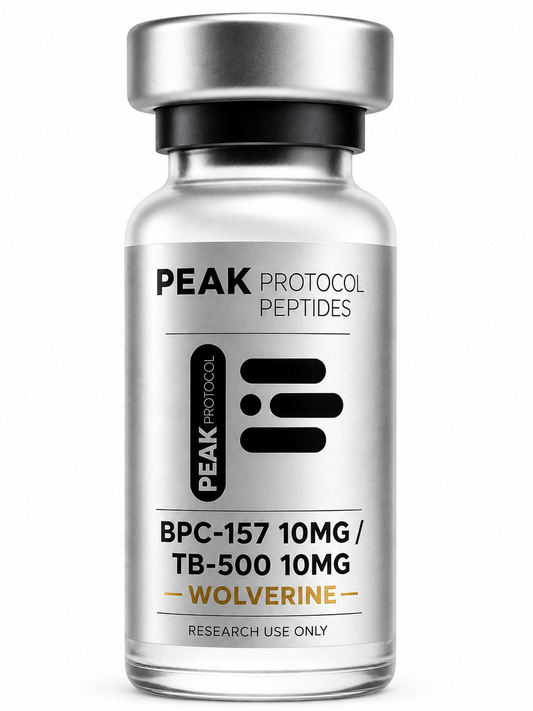 BPC 10mg + TB 10mg research use product bottle