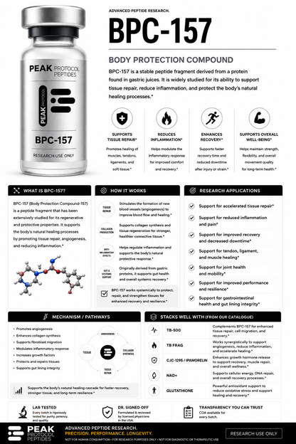 BPC 157 product information sheet