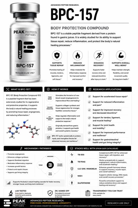 BPC 157 product information sheet