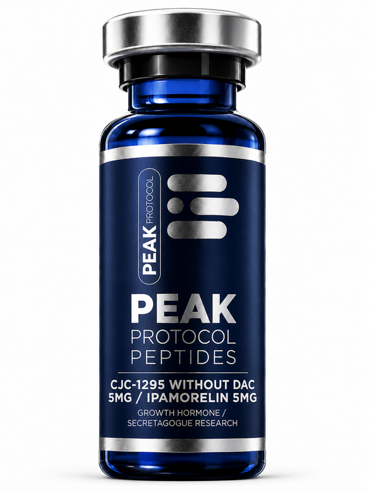 CJC-1295 without DAC 5mg + IPA 5mg research use product bottle