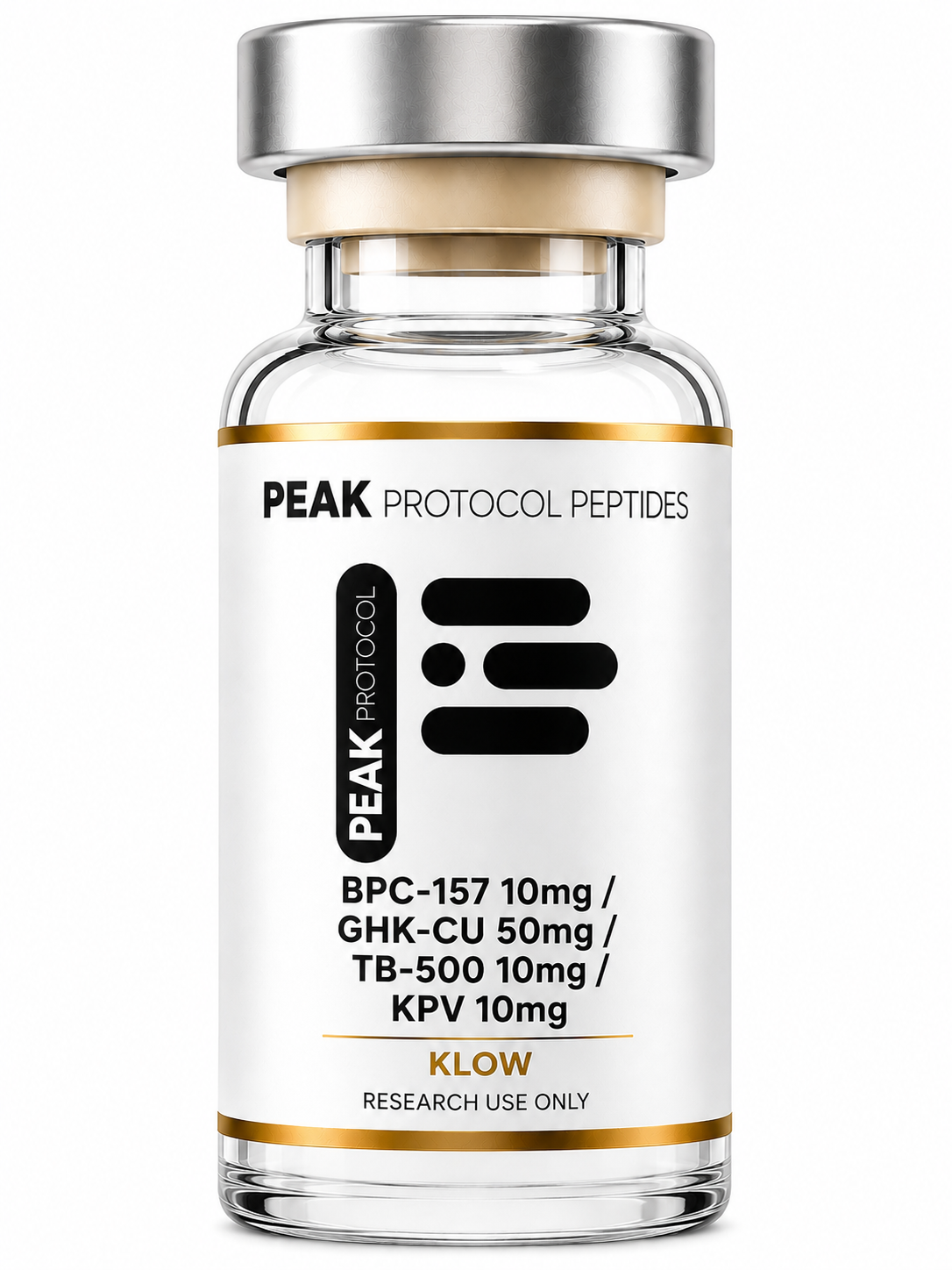 BPC157 10mg + GHK-CU 50mg + TB500 10mg research use product bottle