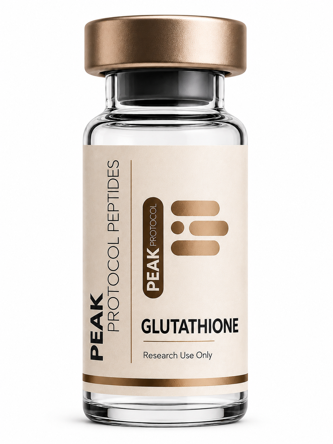 Glutathione research use product bottle