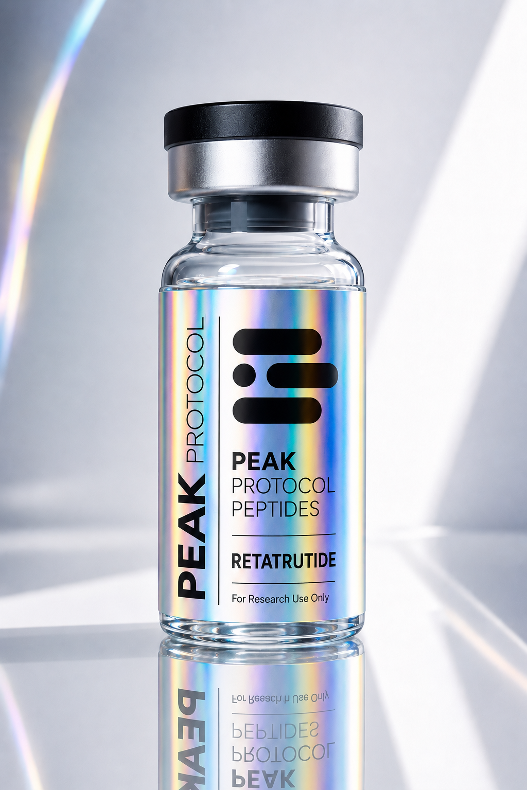 Retatrutide research use product bottle