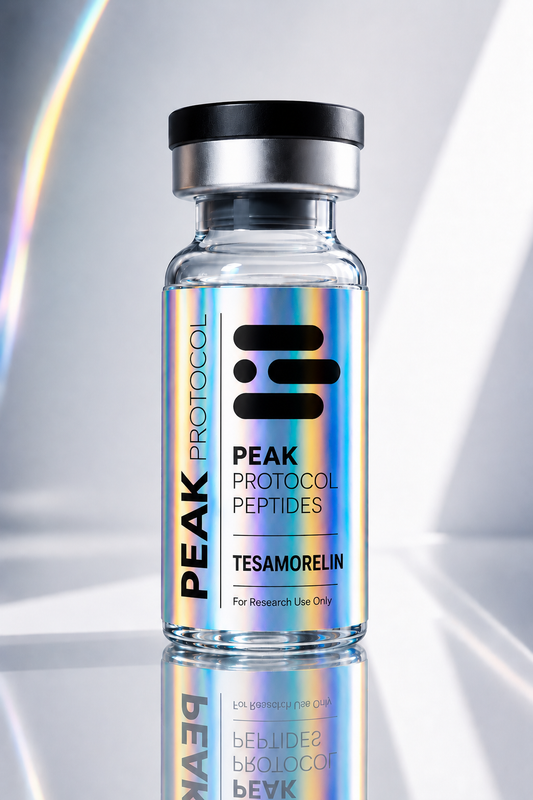 Tesamorelin research use product bottle